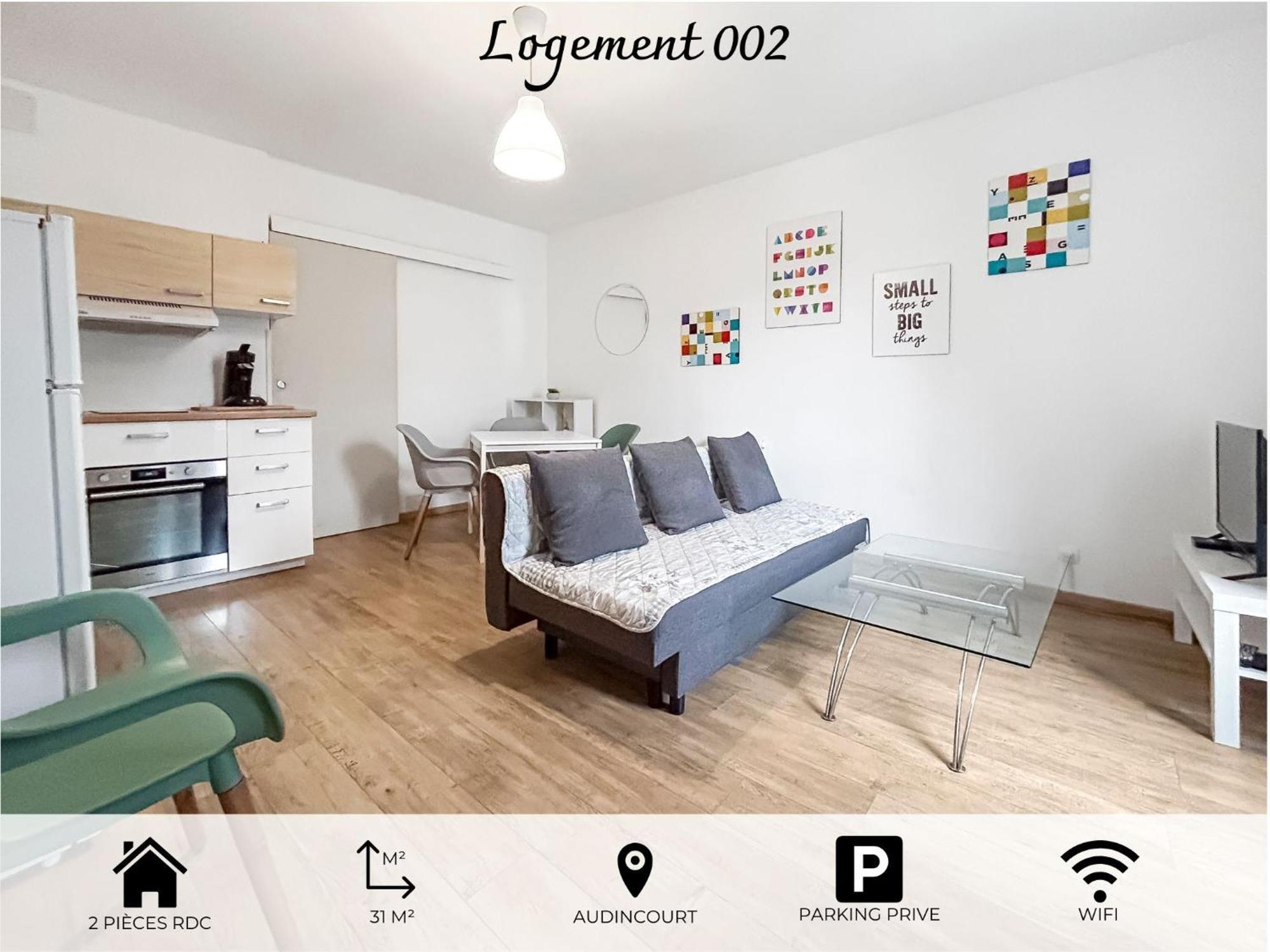 002-T2 Cosy 2 A 4 Pers Lumineux Wifi & Parking Leilighet Audincourt Eksteriør bilde